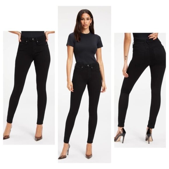 Good American Good Legs Black Skinny Jeans 8 29 - Picture 1 of 14
